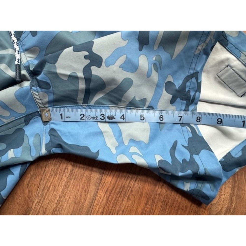 LL Bean Mens Mesh Brief Liner Blue Camo Camouflage Sport Swim Trunks MED - Picture 9 of 9